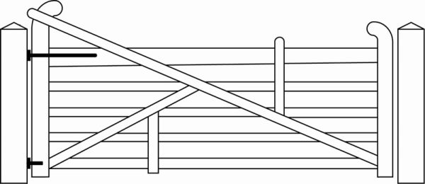 J Entrance Gate 1800x3000mm (ironwork excluded) - Image 2