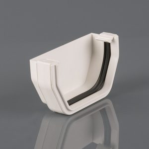 Guttering Square External Stop End White BR57