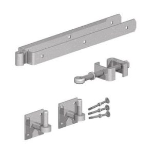 Birkdale Adjustable Hinge Set w/Hooks on Plate 24″ Galv