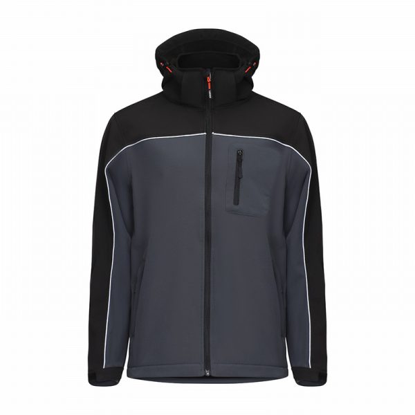 Large Softshell Jacket - Grey/Black