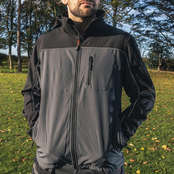 Large Softshell Jacket - Grey/Black - Image 2