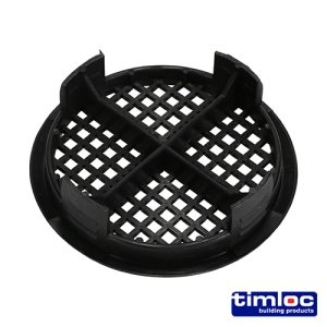 Timloc Push-in Soffit Vent – Black – 70mm